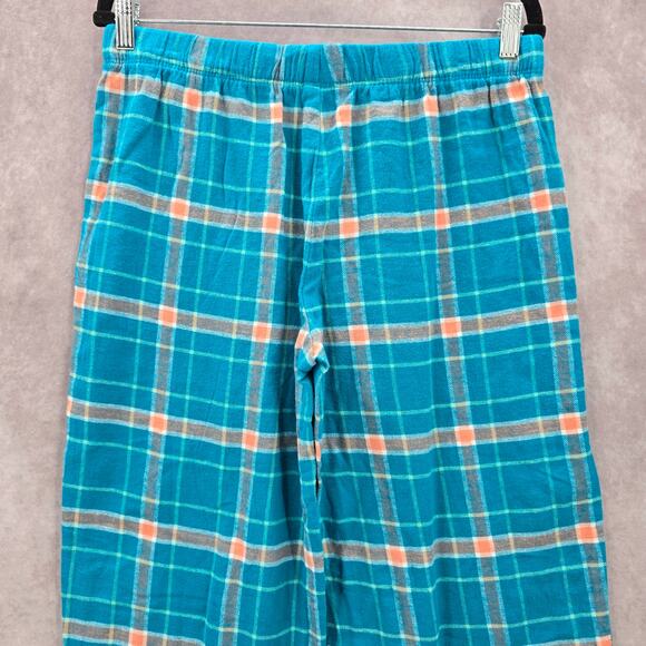 Magellan Outdoors Blue Plaid Sleep Fleece Pajama Bottoms Trousers Pants M Medium - Picture 5 of 7